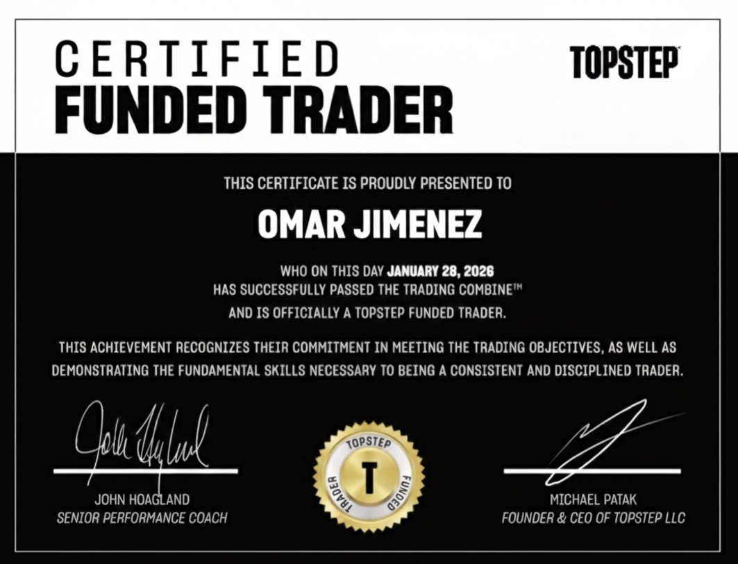 Topstep Certificate